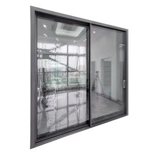 Aluminum Exterior Double Glass Sliding Entry Door