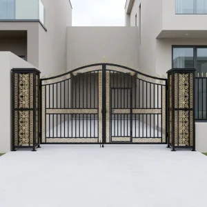 Aluminum Fence Gate Minimalist Courtyard Boundary Gate Multiple Styles Customizable