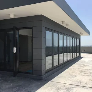 Aluminum Folding Glass Door Modern Bi Fold Accordion Sliding Door Outdoor Patio Sunroom Bedroom Divider Heavy Duty Fiberglass