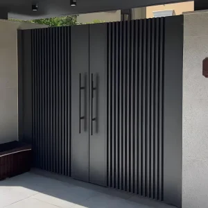 Aluminum Four-Track Electric Glass Swing Door 6-Leaf Automatic Hotel Patio Balcony Entry Door