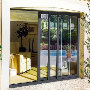 Aluminum Frame Sliding Folding Door with Tempered Glass for Balconies, Sunrooms, and Wall Partitions