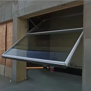 Aluminum Frame Toughened Glass Canopy Tilt-Up Garage Door