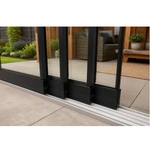 Aluminum Frameless Glass Sliding Wall 10 mm Tempered Glass Track System for Outdoor Patio Enclosure