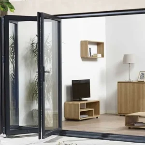 Aluminum Front Entry Sliding Door with Tempered Insulated Privacy Glass for Hotels, Halls, and Malls, Anti-Theft