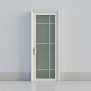 Aluminum Frosted Glass Casement Swing Door
