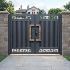 Aluminum Gate for Villa Hotel Use Modern Design Durable Easy Installation