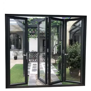 Aluminum Glass Casement Door with Soundproof Design and Thermal Break Technology for Villa Entrance