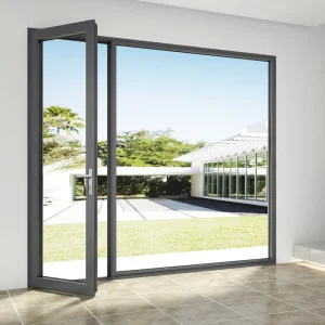Aluminum Glass Entry Swing Door, Single or Double Door, for Kitchen