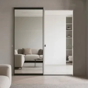 Aluminum Glass Sliding Wall Pocket Door for Bedroom Office