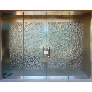 Aluminum Glass Swing Door with Floor Spring Windproof Nylon Fiberglass Frame CE Certified
