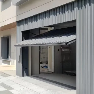 Aluminum Grille Panel Tilt-Up Garage Door with Safety Sensor, Hydraulic Full-Panel Lifting
