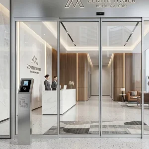 Aluminum Interior Glass Sliding Door Modern Aluminum Automatic Sliding Door for Commercial Buildings