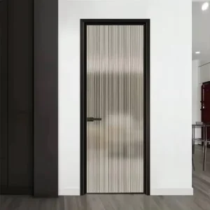 Aluminum Interior Swing Door, Oil-Proof Easy-Clean Partition Door for Apartment Kitchen