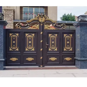Aluminum Main Gate Customized Villa Backyard Entrance Car Gate High end Artistic Factory Direct