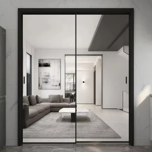 Aluminum Minimalist Waterproof Windproof Sliding Balcony Door