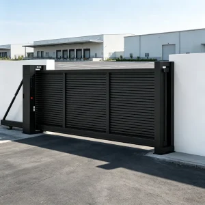 Aluminum Modern Automatic Sliding Gate for Residential Courtyard Apartment Villa and Industrial Use