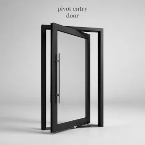 Aluminum Pivot Entry Door with Glass for Villa Entrance