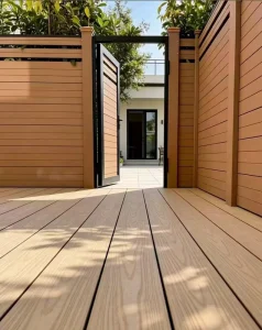 Aluminum Privacy Fence Panel Modern Horizontal Slat Aluminium Fencing Gate for Backyard Garden Courtyard