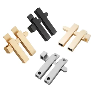 Aluminum Punch-Free Surface-Mounted Door Latch for Bathroom and Kitchen Doors