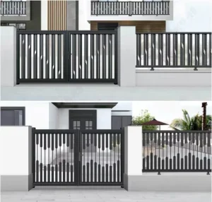 Aluminum Push-Pull Courtyard and Garden Gate for Villa Yard