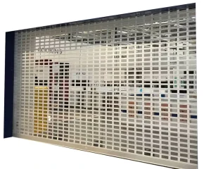 Aluminum Roller Shutter Door with Galvanized Steel and Stainless Steel Grille for Security
