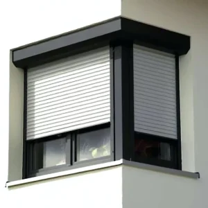 Aluminum Roller Shutter Window Manufacturer 55 mm Slat Width Electric Rolling Shutter Window