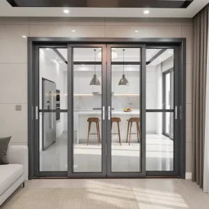 Aluminum Sliding Door Double Glazed Glass System for Villa Hotel and Apartment