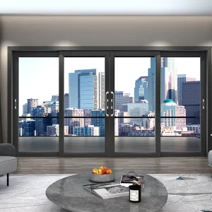 Aluminum Sliding Door Double-Glazed Glass for Balcony