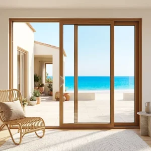 Aluminum Sliding Door Double-Glazed Tempered Glass for Villa Courtyard Residential Building Hotel Living Room