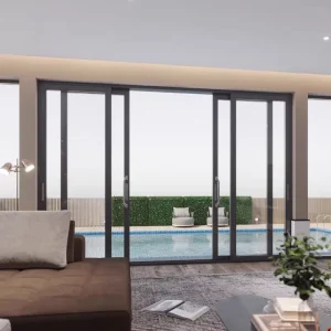 Aluminum Sliding Glass Door Modern Frame Design for Living Room and Bedroom