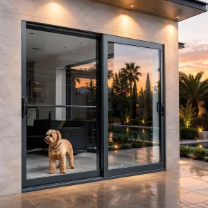 Aluminum Sliding Glass Door Thermal Break Double Glazed for Modern Villa Residential Manufacturer