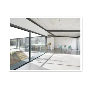 Aluminum Slim Frame Sliding Door with Narrow Frame and Double Tempered Glass