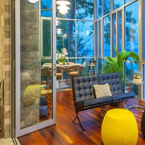 Aluminum Swing Door for Bathroom, Balcony, and Office Partition with Waterproof Construction
