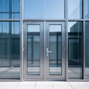 Aluminum Swing Door with Double Tempered Glass, Sound Insulation, and Warm/Cold Insulation for Office and Villa Entrances