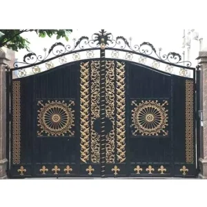 American Aluminum Gate Design Decorative Luxury Villa Electric Gate House Aluminum Courtyard Entrance Main Gate for Sale