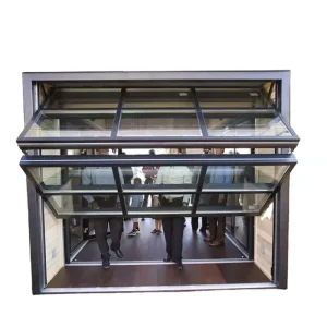 American-Style Glass Folding Garage Door with Aluminum Frame and Tempered Glass