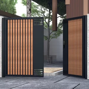 American Swing Front Garden Gate Waterproof Villa Modern Sliding Gate Aluminum Garden Gate