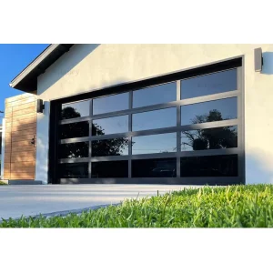 American Thermal Break Custom Full-Board Sectional Aluminum Glass Panel Automatic Garage Door
