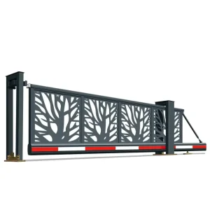 Anti-Collision Aluminum Alloy Automatic Trackless Cantilever Suspended Translational Gate for Villa Garden Driveway Access