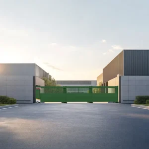 Anti-Collision Aluminum Alloy Electric Automatic Suspended Telescopic Section Sliding Gate for Courtyard and Factory