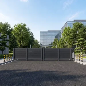 Anti-Collision Trackless Aluminum Alloy Electric Telescopic Sliding Gate for Public Facilities