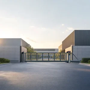 Anti-Rust Aluminum Alloy Electric Automatic Suspended Telescopic Sliding Gate for Factory and Courtyard