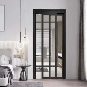 Anti-Rust Aluminum Glass Sliding-Swing Door for Balcony and Bathroom