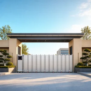 Anti-Rust Stainless Steel Electric Retractable Folding Security Gate for Driveway Entrance