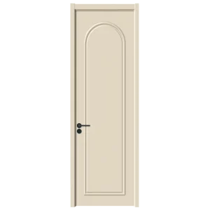 Anti-Scratch Melamine Interior Door Carbon Crystal Core Soundproof Wooden Door for Villa and Apartment