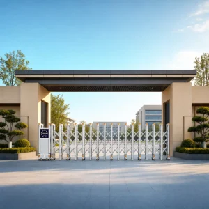 Anti-Theft Automatic Electric Telescopic Courtyard Gate, Aluminum Alloy and Stainless Steel