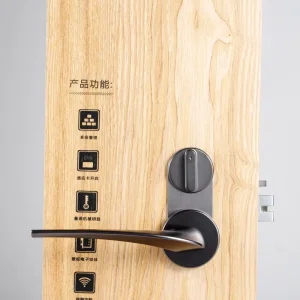 Anti-Theft Grade C Smart Hotel Door Lock with 304 Stainless Steel, IP WiFi, and RFID Card Entry
