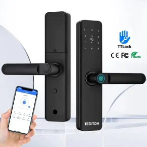 Anti-theft Security 5050 Mortise WiFi Fingerprint Smart Door Lock for Home