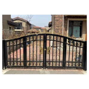 Antique Wrought Iron Courtyard Gate Classic Villa Main Gate Hand Forged Decorative Security Gate