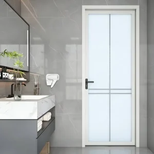 Apartment Dormitory Bathroom Kitchen Aluminum Alloy Frosted Glass Shower Door